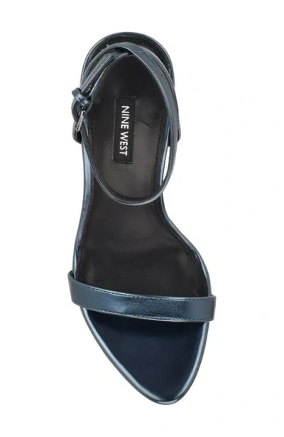 Nine West Women's Reina Ankle Strap Stiletto Sandals In Blue