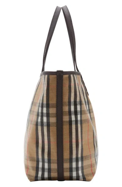 Burberry Medium Tote Bag Highlands Rectangular Check In Brown