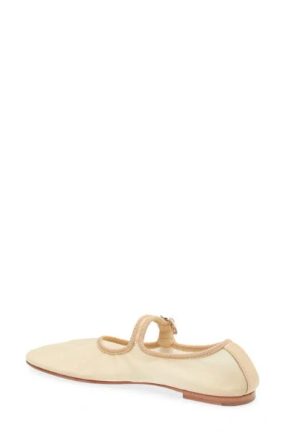 Sandy Liang Mesh Mary Jane Flat In Brown