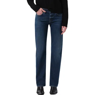 Agolde Kelly High-rise Wide-leg Denim Trousers In Blue