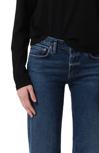 Agolde Kelly High-rise Wide-leg Denim Trousers In Blue