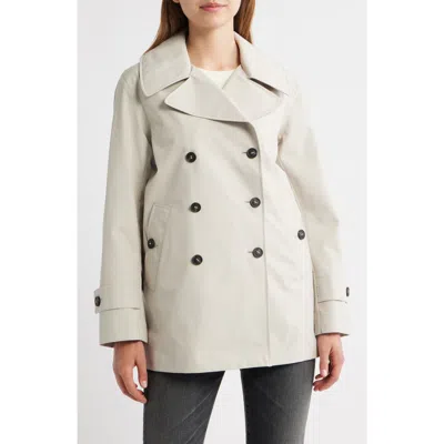 Save The Duck Beige Sofi Double-breasted Trench Coat In White