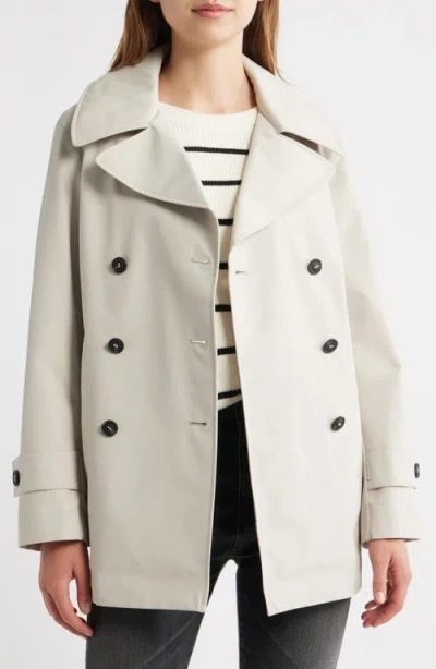 Save The Duck Beige Sofi Double-breasted Trench Coat In White
