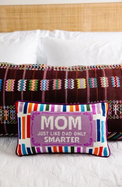 Furbish Mom Rules Needlepoint Pillow In Multi