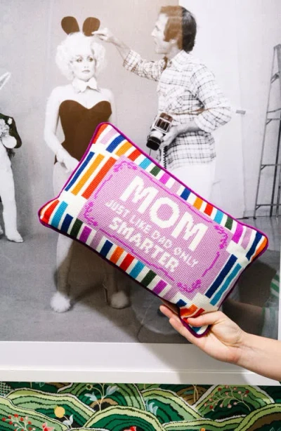 Furbish Mom Rules Needlepoint Pillow In Multi
