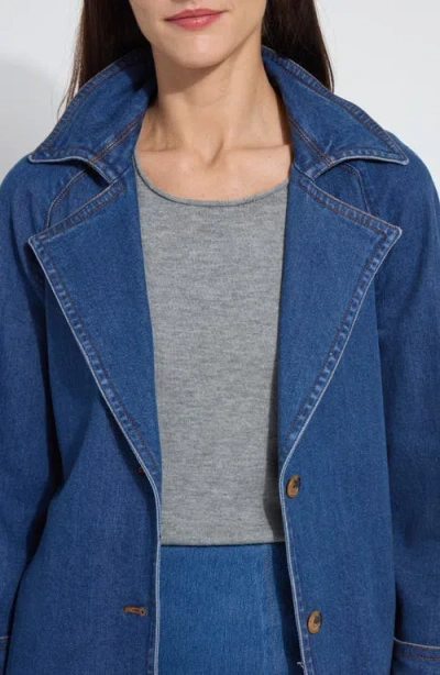 Lyssé Lysse Paris Denim Trench Coat In Blue