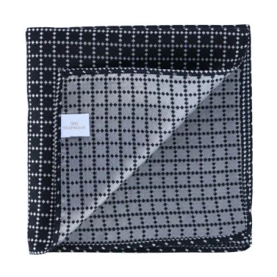 Trafalgar Rowan Geometric Pattern 12 X 12 Silk Pocket Square Set