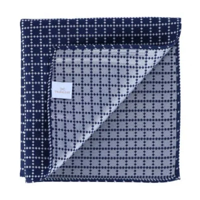 Trafalgar Rowan Geometric Pattern 12 X 12 Silk Pocket Square Set