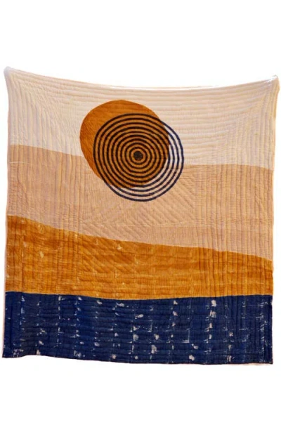 Cqc La Spiral Sunset Quilt Bedding Set With 2 Shams In Multi