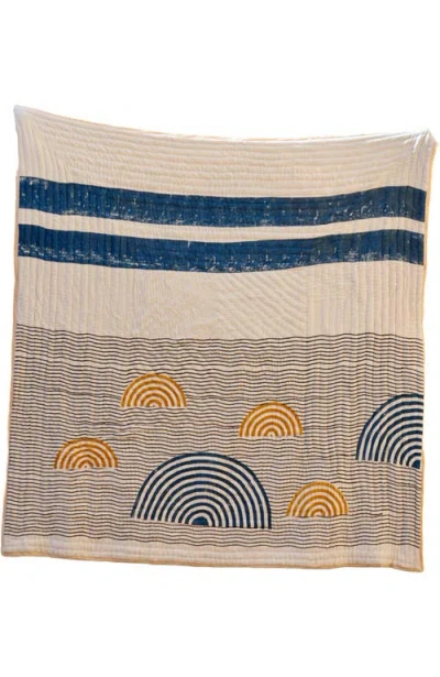 Cqc La Spiral Sunset Quilt Bedding Set With 2 Shams In Multi