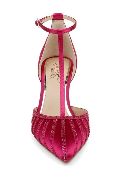 Jewel Badgley Mischka Women's Faithlyn Evening T-strap Pumps In Pink