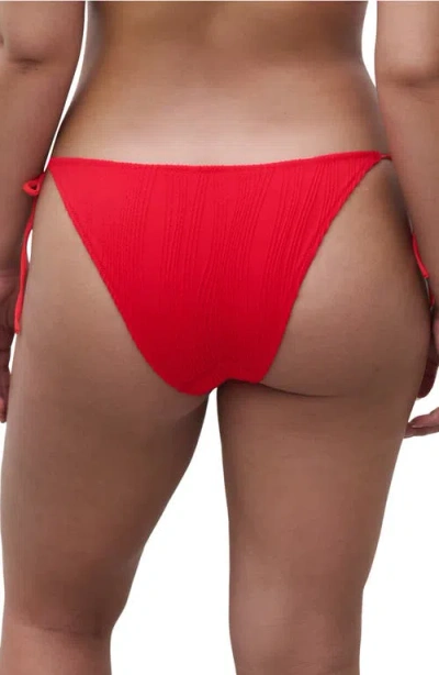 Chantelle Pulp Jacquard Bikini Bottoms In Red