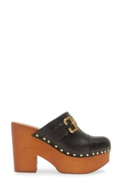 Chloé Chloe Jeannette Leather Wedge Clog