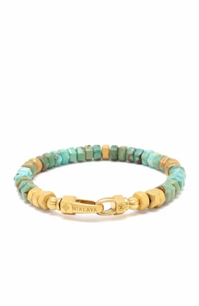 Nialaya Hexagon Beaded Bracelet