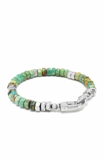 Nialaya Hexagon Beaded Bracelet