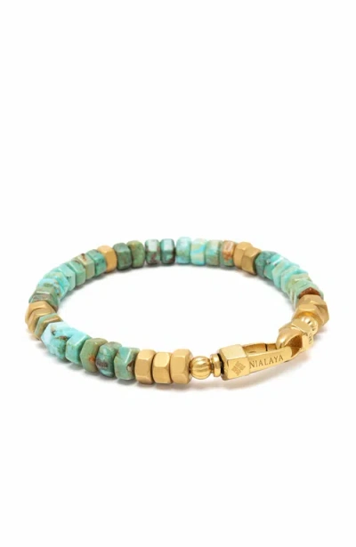 Nialaya Hexagon Beaded Bracelet