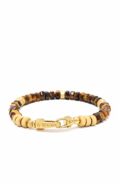 Nialaya Hexagon Beaded Bracelet