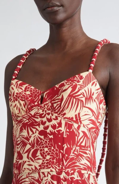 Johanna Ortiz Boundless Tiered Silk Maxi Dress