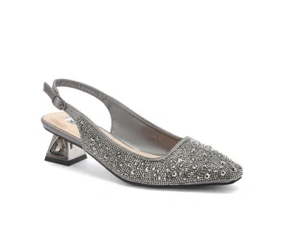 Lady Couture Rhinestone Jewel Heel Slingback Pump