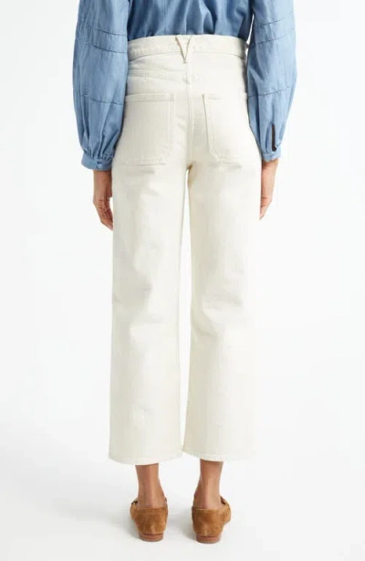 Veronica Beard Crosbie High Waist Crop Wide Leg Jeans