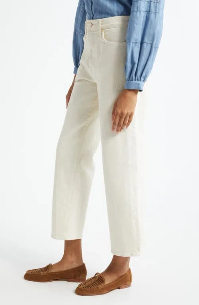 Veronica Beard Crosbie High Waist Crop Wide Leg Jeans