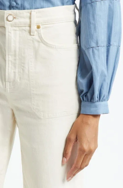 Veronica Beard Crosbie High Waist Crop Wide Leg Jeans