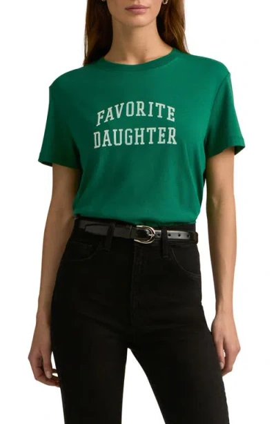Favorite Daughter Cropped Collegiate Tee In Green