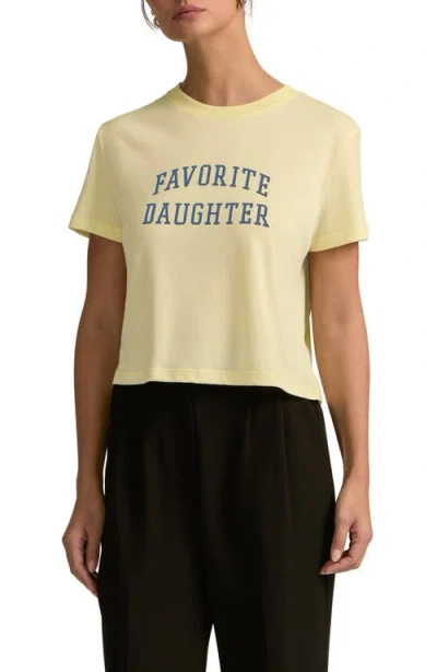 Favorite Daughter Cropped Collegiate Tee In Nude