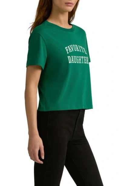 Favorite Daughter Cropped Collegiate Tee In Green