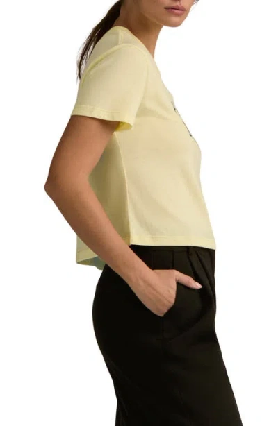 Favorite Daughter Cropped Collegiate Tee In Nude