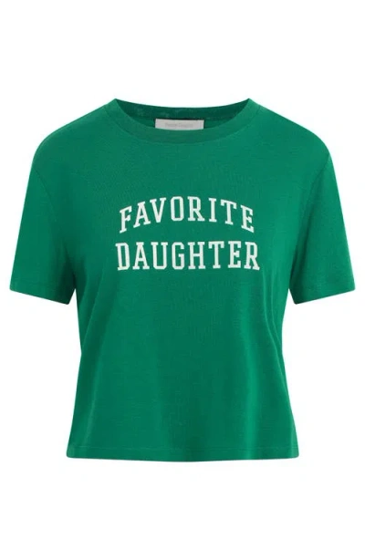 Favorite Daughter Cropped Collegiate Tee In Green