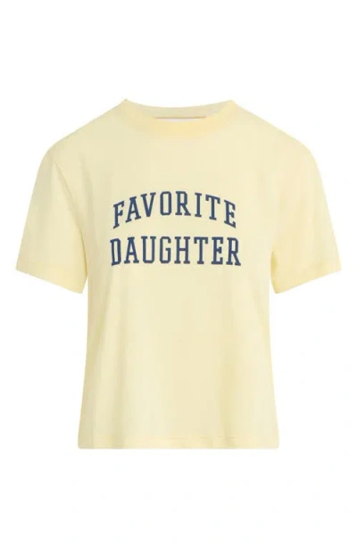 Favorite Daughter Cropped Collegiate Tee In Nude