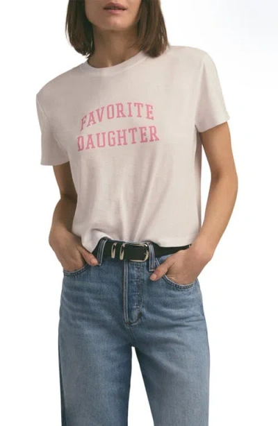 Favorite Daughter Cropped Collegiate Tee In Neutral