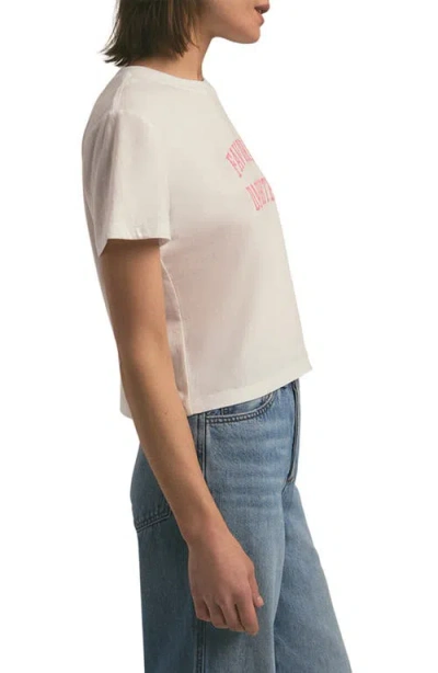 Favorite Daughter Cropped Collegiate Tee In Neutral
