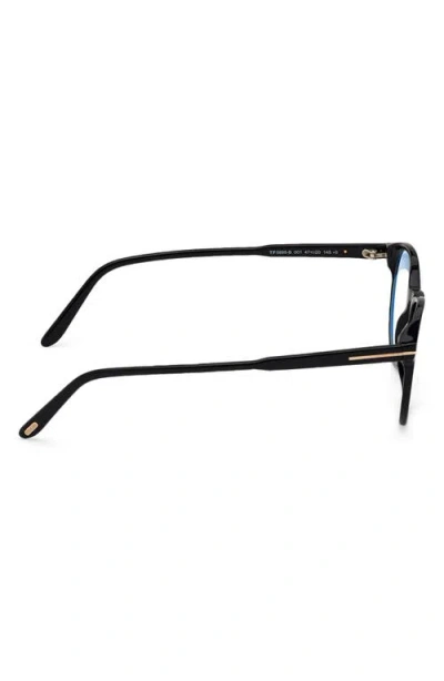 Tom Ford 49mm Round Blue Light Blocking Glasses