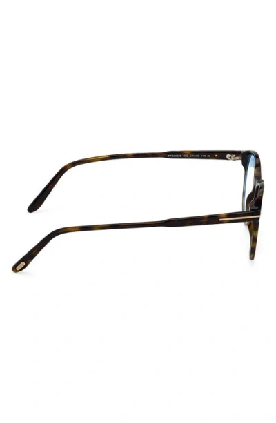 Tom Ford 49mm Round Blue Light Blocking Glasses