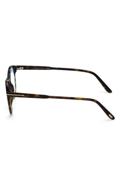 Tom Ford 49mm Round Blue Light Blocking Glasses