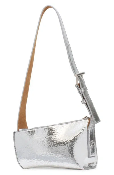 Alexander Mcqueen Mcqueen T-bar Sling Metallic Leather Crossbody Pouch