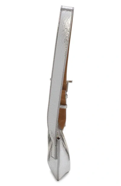 Alexander Mcqueen Mcqueen T-bar Sling Metallic Leather Crossbody Pouch