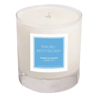 Malibu Apothecary Clear Gloss X Blue Candle In White
