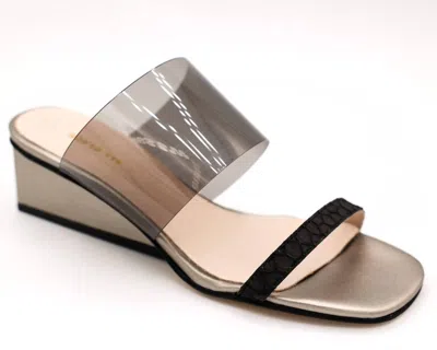All Black Women Clear Fish Wedge In Black