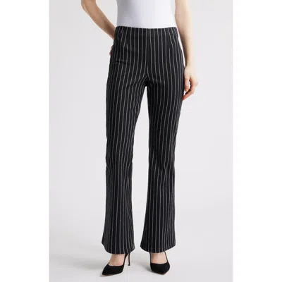 Nic + Zoe Nic+zoe Railroad Stripe Bootcut Jeans In Black