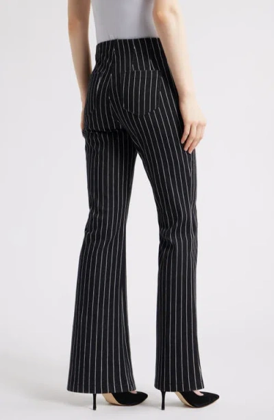 Nic + Zoe Nic+zoe Railroad Stripe Bootcut Jeans In Black