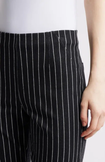Nic + Zoe Nic+zoe Railroad Stripe Bootcut Jeans In Black