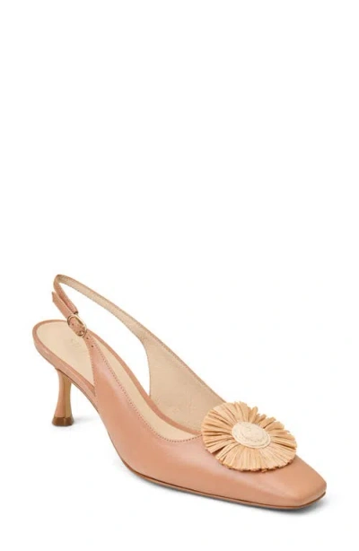Jack Rogers Brynn Raffia Flower Slingback Pump