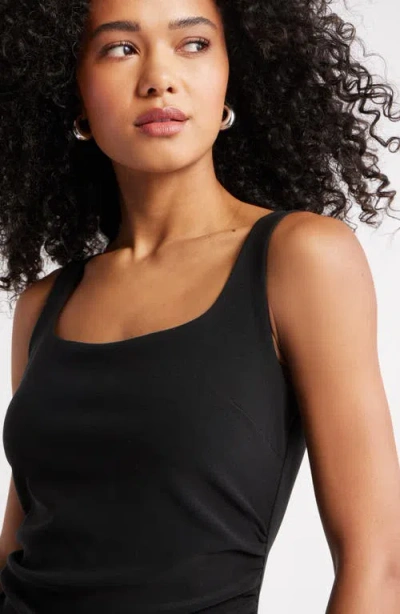 Open Edit Bonded Crepe Midi Dress