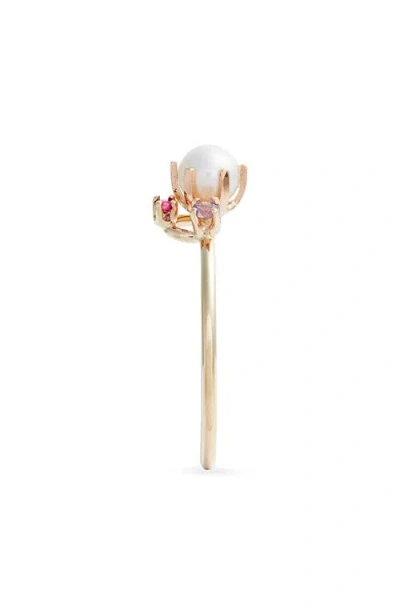 Poppy Finch Pearl, Ruby & Sapphire Ring