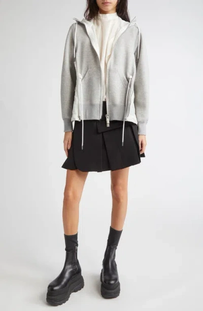Sacai Sponge Sweat X Nylon Twill Hoodie