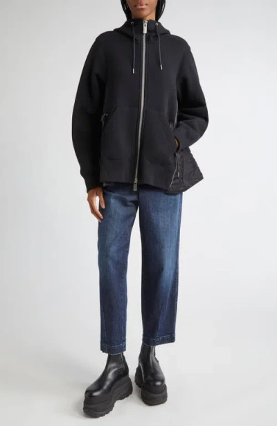 Sacai Sponge Sweat X Nylon Twill Hoodie