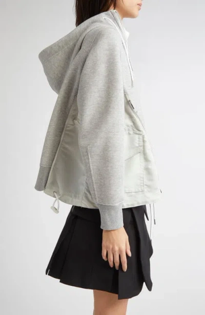 Sacai Sponge Sweat X Nylon Twill Hoodie